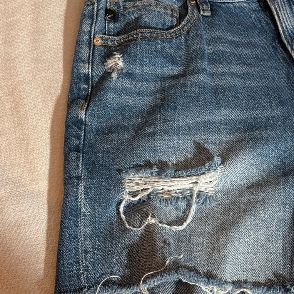 KanCan Blue Distressed Women’s Jean Shorts - Size 9/28